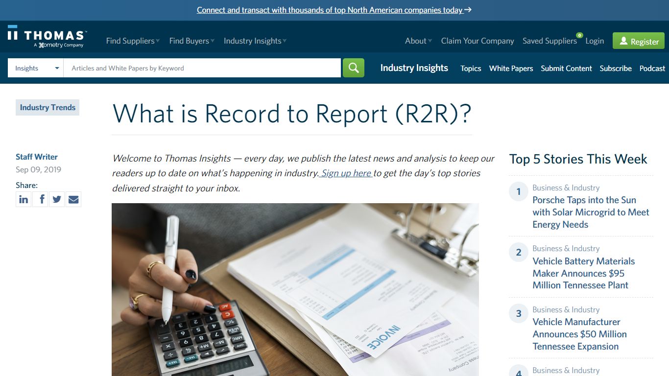 What is Record to Report (R2R)? - Thomasnet